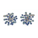 Blue Crystal Sputnik Cufflinks