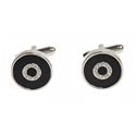 Bulls Eye Onyx Crystal Cufflinks