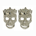 Crystal Crowned Skull Cufflinks