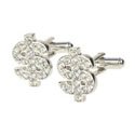 Crystal Dollar Cufflinks