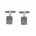 Jet Crystal Cube Cufflinks