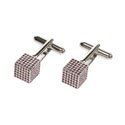 Purple Crystal Cube Cufflinks