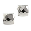 Chunky Square Faceted Cufflinks