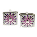 Purple Flower Cufflinks