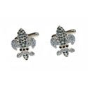 Crystal Fleur di Lis Cufflinks