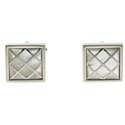 Mother of Pearl Mesh Cuff Links
