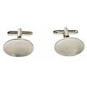 Nordic Steel Oval Engraved Cufflinks