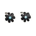 Onyx Flower Cufflinks