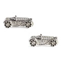 Crystal Retro Car Cufflinks