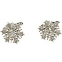 Crystal Snowflake Cuff Links