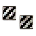 Onyx and Pearl Step Cufflinks