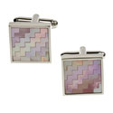 Pink Pearl Step Cufflinks