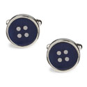 Navy Button Cufflinks