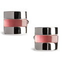 Pink Wide Cats Eye Slice Cufflinks