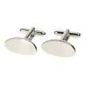 Warped Oval Engraved Cufflinks