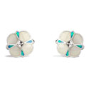 White Catseye Rose Cufflinks