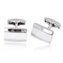 White & Silver Cufflinks