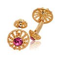 Pink French Laced Cuff Links