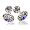Blue French Laced Cufflinks