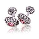 Pink French Laced Cuff Links