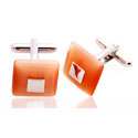 Square Orange Cufflinks