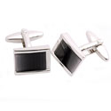 Grey Fiber Optic Glass Cufflinks
