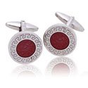 Round Greek Design Cufflinks