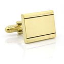 Gold Two Tone Engravable Cufflinks