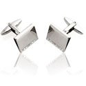 Crystal BiFold Engravable Cufflinks