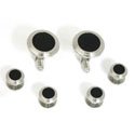 Black Enamel Stud Set