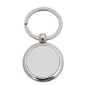 Silver Round Keychain