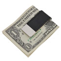 Black Leather Money Clip