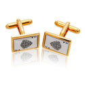 Gold Ace Cuff Links