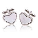 White Heart Cufflinks