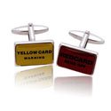 Red and Yellow Card Cufflinks