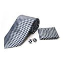 Two Tone Tie and Cufflinks Set