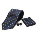 Black Diamond Tie and Cufflinks Set