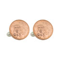 One Cent Euro Coin Cufflinks (France)