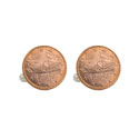 One Cent Euro Coin Cuff Links (Greece)