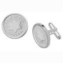Jewish Shalom Coin Cufflinks