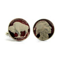 Red Buffalo Nickel Cufflinks