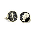 Black Mercury Dime Cufflinks