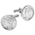 Mercury Dime Cufflinks