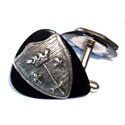 Escut Black Guitar Pick Cufflinks