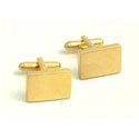 Gold Engraved Brick Cufflinks