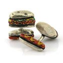 Hamburger and Hot Dog Cufflinks