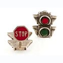 Stoplight and Sign Cufflinks