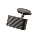 Striped Gunmetal Cufflinks