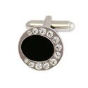 Onyx Cufflinks With Crystals