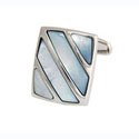 Rectangular Blue Bar Cufflinks